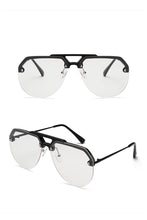 NEW Fashion Semi Rimless Pilot Red Sunglasses - Phoenix Gold