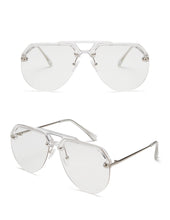 NEW Fashion Semi Rimless Pilot Red Sunglasses - Phoenix Gold