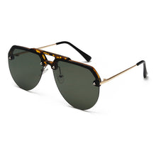 NEW Fashion Semi Rimless Pilot Red Sunglasses - Phoenix Gold